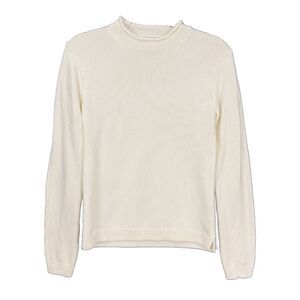 J.CREW Classic Mockneck Sweater XS Ivory Long Sleeve Cotton Blend NEW B18